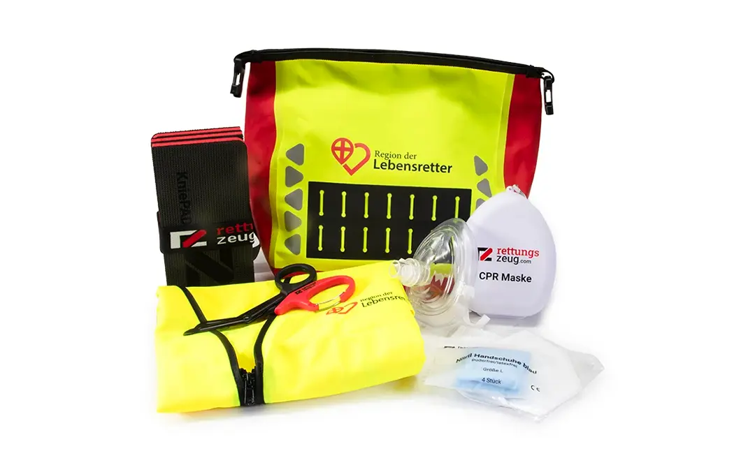 Ersthelfer Tasche mit Material für Basic Life Support Region der Lebensretter Tache mit Material für Basic Life Support
