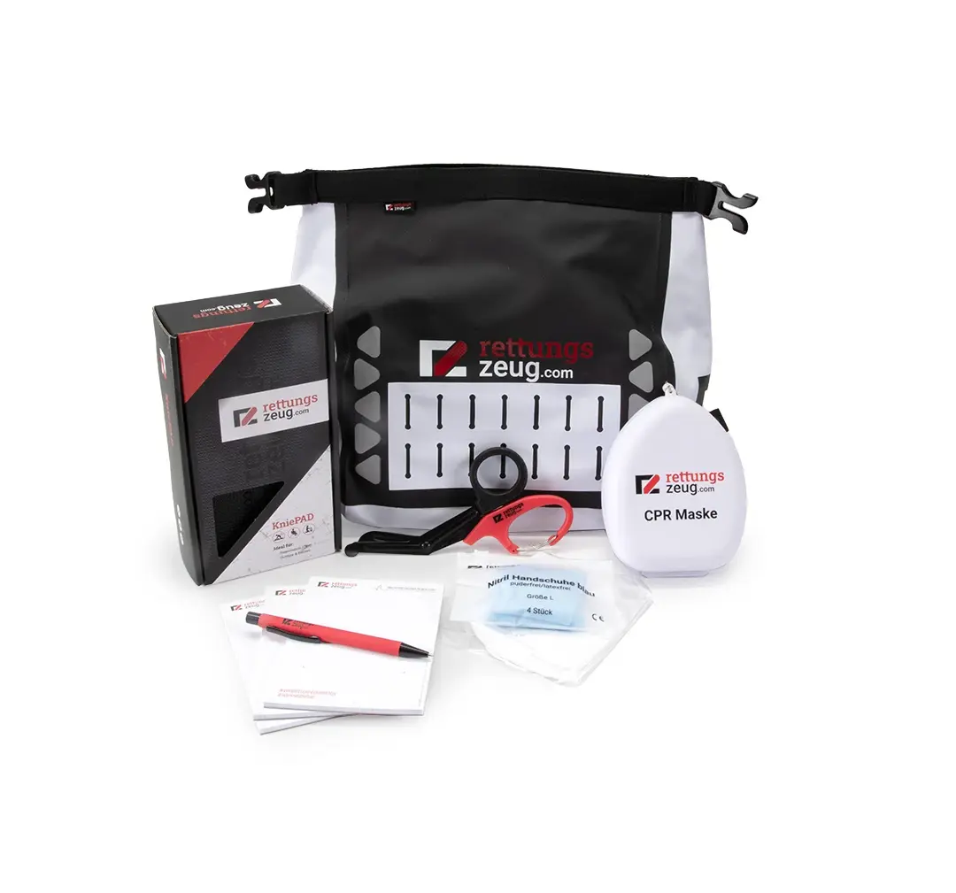 RollBAG CPR-Set Roll-Top Tasche mit CPR-Maske, KniePAD und Kleiderschere